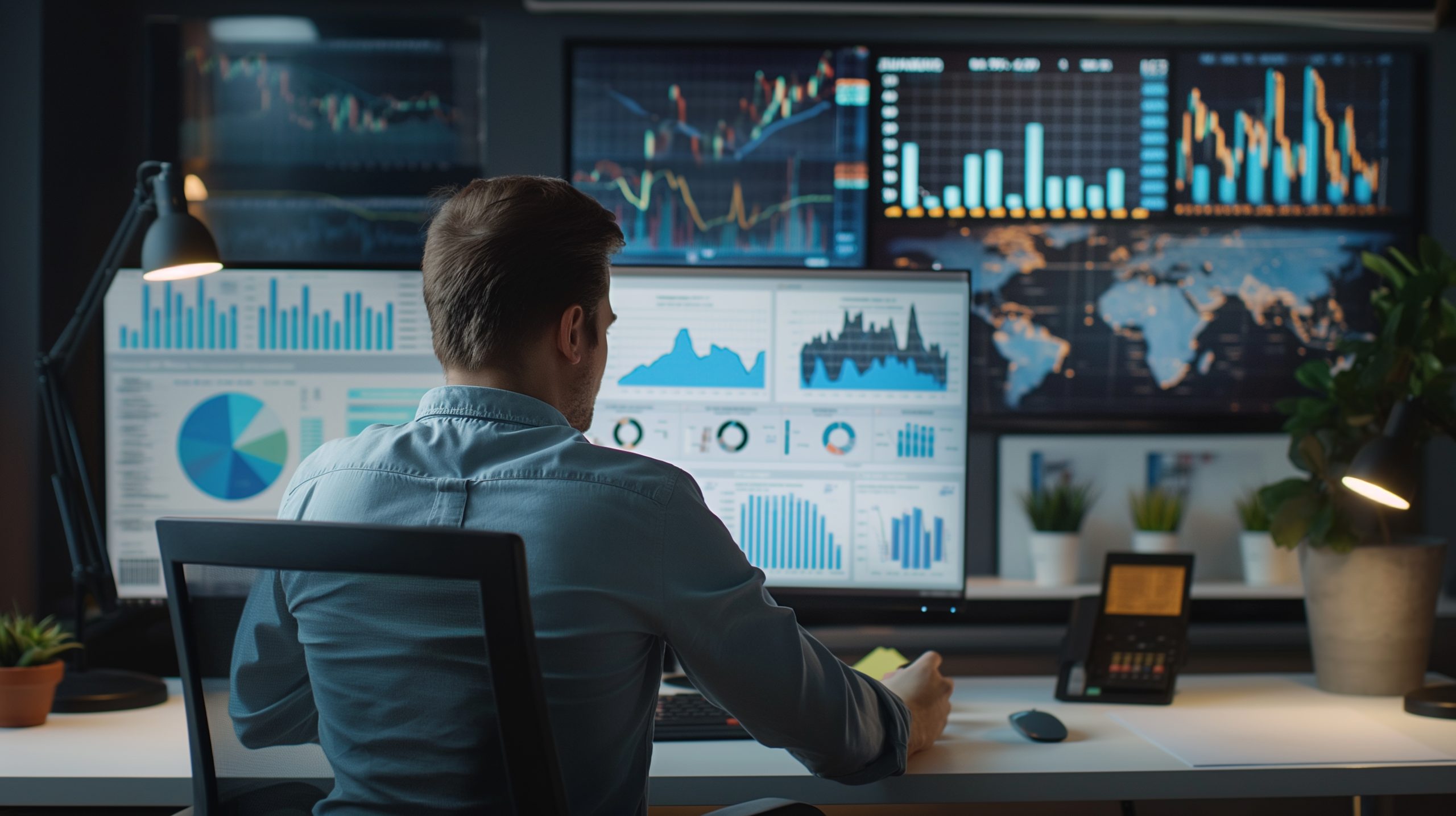 experto financiero revisa analisis de datos contables de la empresa